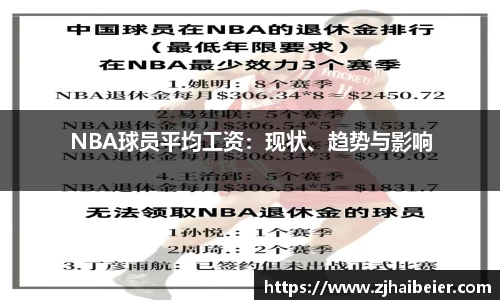 NBA球员平均工资：现状、趋势与影响
